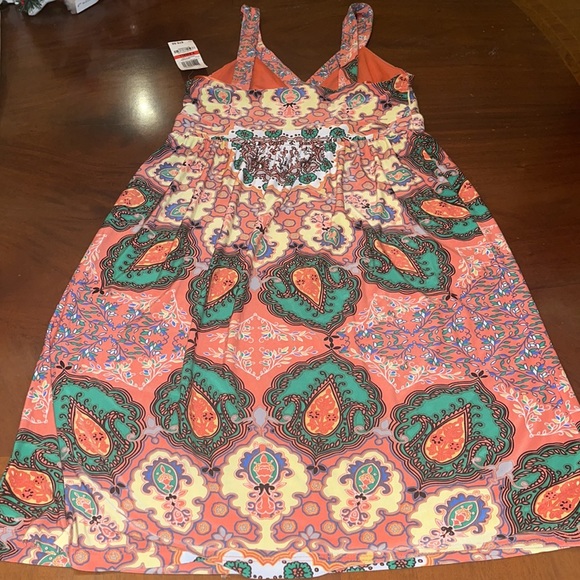 X small Inc colorful summer mini dress NWT - Picture 5 of 5